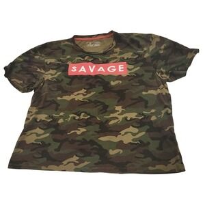 Public Record Savage Camouflage Camo T Shirt‎ Mens 3XL Knitwear